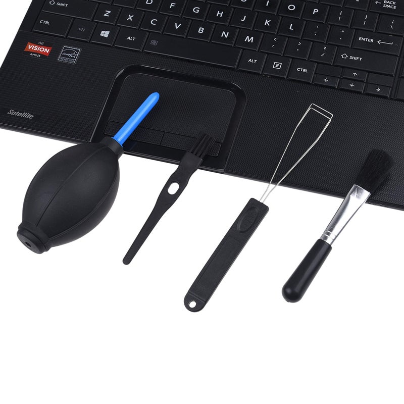 CamKix Keyboard Cleaning Kit - 1x Mini Brush, 1x Cleaning Brush, 1x Keyboard Cap Remover, 1x Air Blower and 1x Cleaning Cloth - Also for Laptops, Camera Lenses, Glasses - Home and Office - Image 4